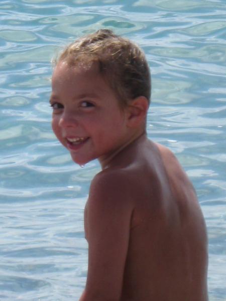 Laura a la plage